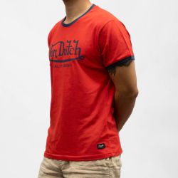 Tee shirt mc strecth col v vd/p/1/tr/blast/wb Homme VON DUTCH