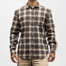 Chemise ml 6410 camel check 23-10152-00-1125 Homme TIMEZONE