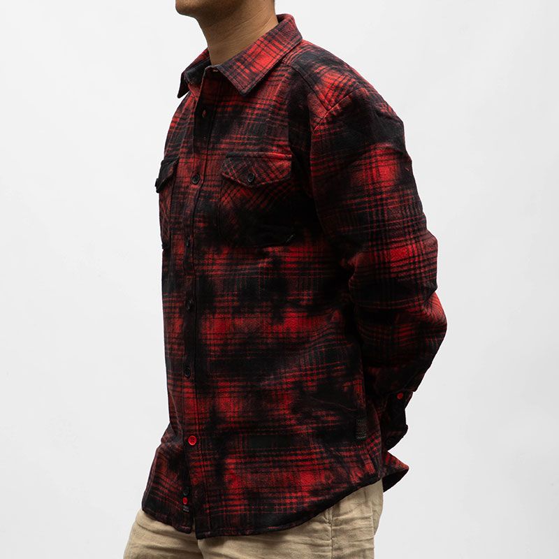Chemise ml 5051 red black check 23-10136-00-1127 Homme TIMEZONE