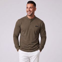 POLO HOMME MANCHE LONGUE COL MAO FREDRICK KAPORAL