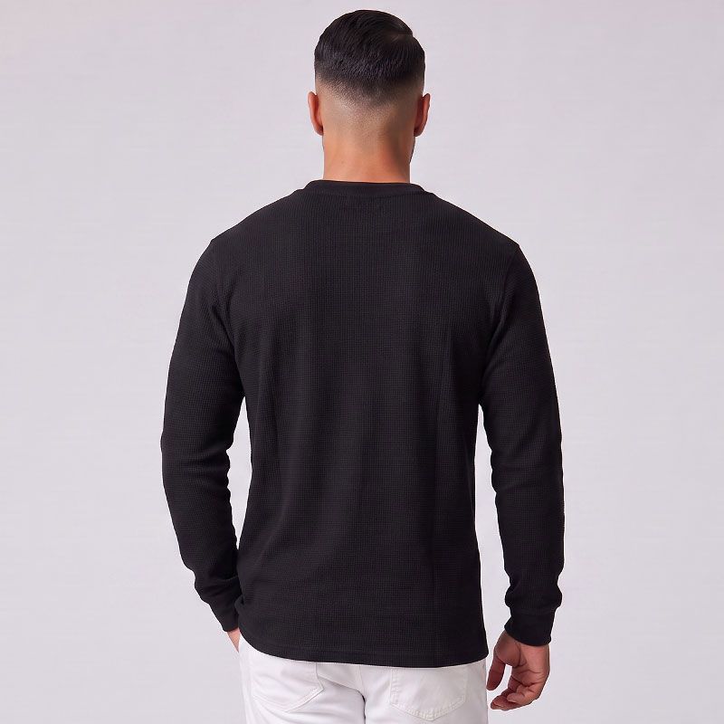 POLO HOMME MANCHE LONGUE COL MAO FREDRICK KAPORAL