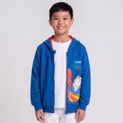 Sweat capuche zippe bleu superman bleu hy10338 Enfant SUPERMAN