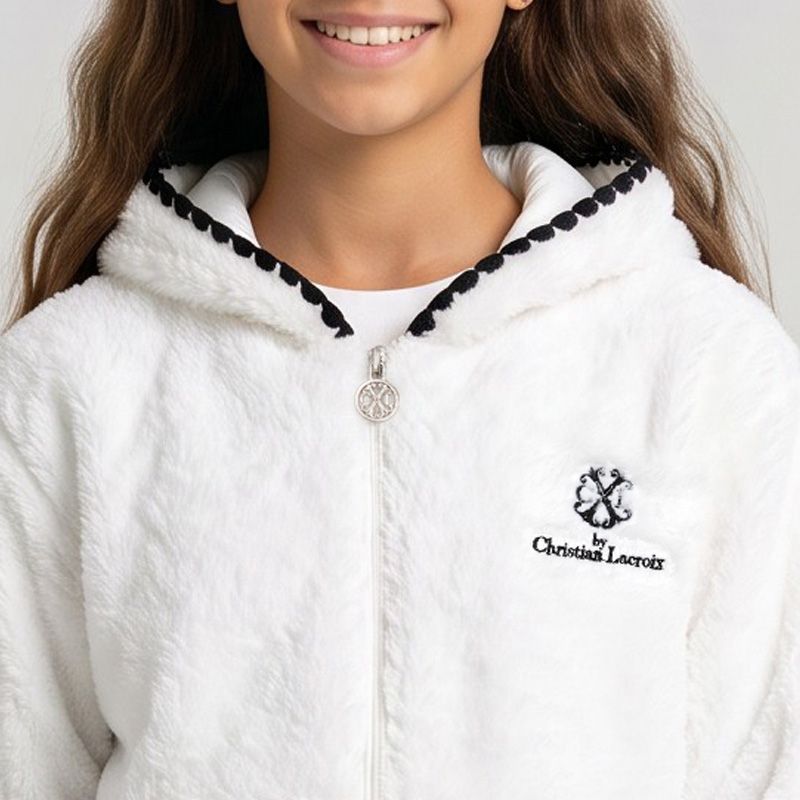 Veste polaire blanc/rose/marron cl277 4-14 ans Enfant CXL BY CHRISTIAN LACROIX