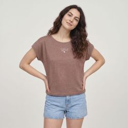 Tee shirt marron cassidy 11123429c Femme LES TROPEZIENNES PAR M.BELARBI