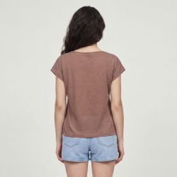 Tee shirt marron cassidy 11123429c Femme LES TROPEZIENNES PAR M.BELARBI
