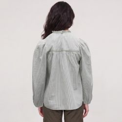 Blouse verte/ecru birtin b102521c0a Femme LA PETITE ETOILE