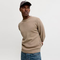 Pull jwhmilano greige 12284507 4573 Homme JACK & JONES