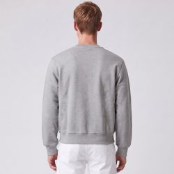 Sweat à col rond coton vert logo brodé Homme LEVI'S