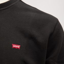 Sweat à col rond coton vert logo brodé Homme LEVI'S