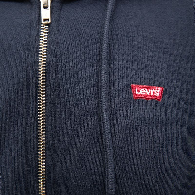 Sweat à capuche bordeaux avec fermeture éclair Homme LEVI'S