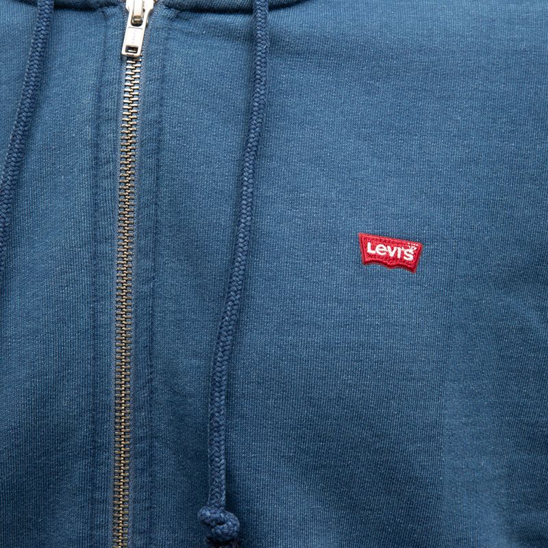 Sweat à capuche bordeaux avec fermeture éclair Homme LEVI'S