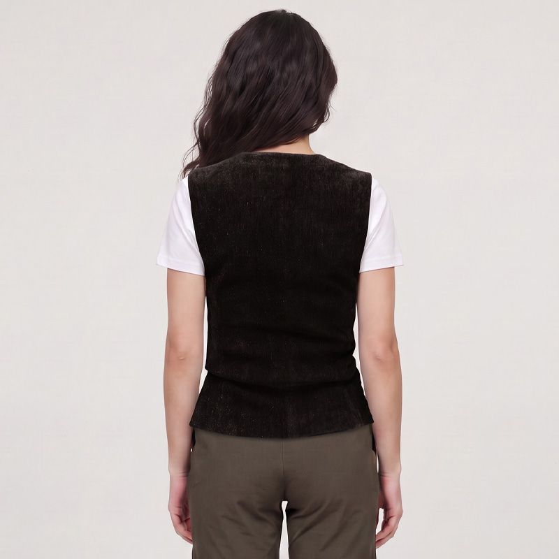 Gilet col v à boutons brillant Femme LA PETITE ETOILE