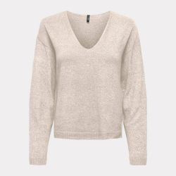 Pull col V maille plate regular Femme ONLY