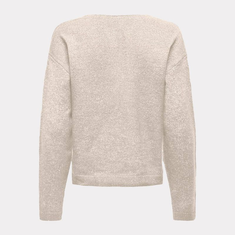 Pull col V maille plate regular Femme ONLY
