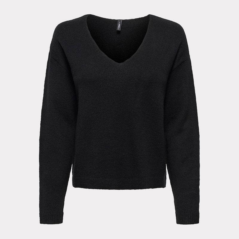 Pull col V maille plate regular Femme ONLY