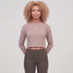 Tee shirt crop top ml trabrn ess wr ls jd5120 Femme ADIDAS