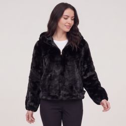 Veste zippee a capuche fourrure wz-03 Femme HERITAGE COUTURE