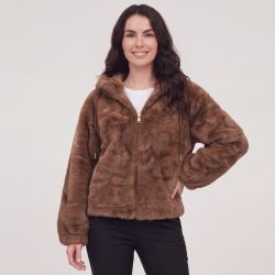 Veste zippe a capuche fourrure wz-08 Femme HERITAGE COUTURE