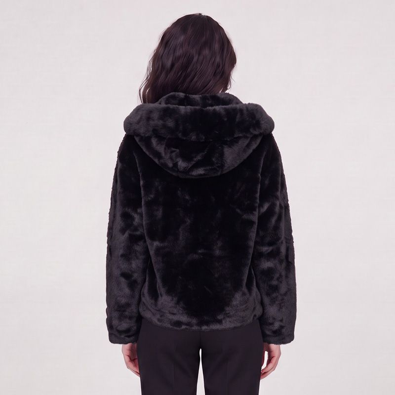 Veste zippe a capuche fourrure wz-08 Femme HERITAGE COUTURE