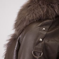 Blouson simili cuir a fourrure wz-02 Femme HERITAGE COUTURE