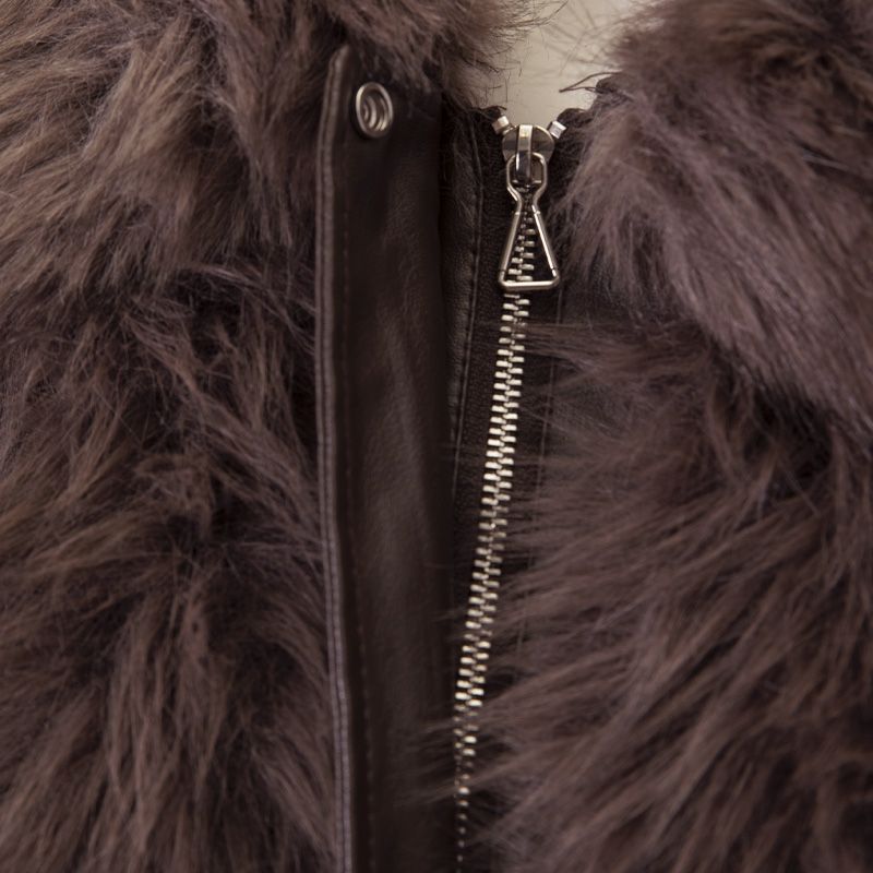 Blouson simili cuir a fourrure wz-02 Femme HERITAGE COUTURE