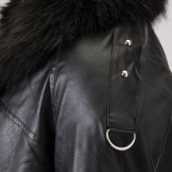 Blouson simili cuir a fourrure wz-02 Femme HERITAGE COUTURE
