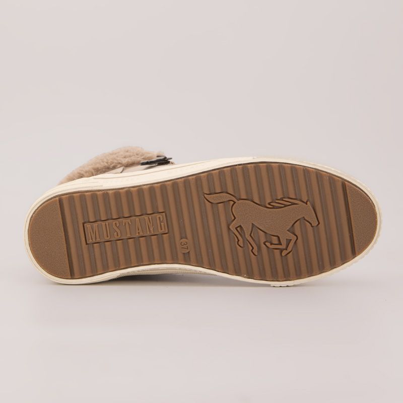 Basket montante cognac fourrure 15m011200300 t36/41 Femme MUSTANG
