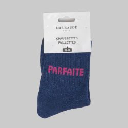 Chaussette rose parfaite claire a paillette em-ch-xgs2643 Femme EMERAUDE