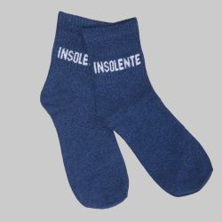 Chaussette bleu nuit insolente a paillette em-ch-xgs2616 Femme EMERAUDE
