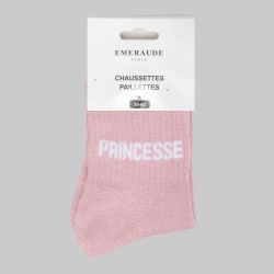 Chaussette rose princesse a paillette em-ch-xgs2629 Femme EMERAUDE