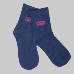 Chaussette marine wesh a paillette em-ch-xgs2631 Femme EMERAUDE