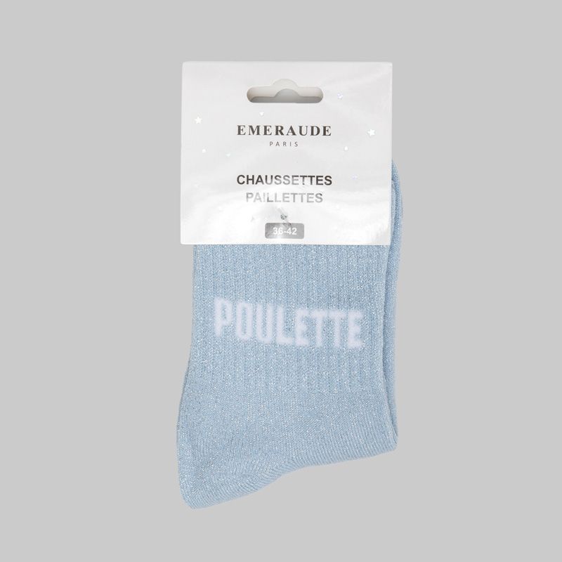 Chaussette ciel poulette a paillette em-ch-xgs2655 Femme EMERAUDE
