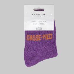 Chaussette violet casse pied a paillette em-ch-xgs2635 Femme EMERAUDE