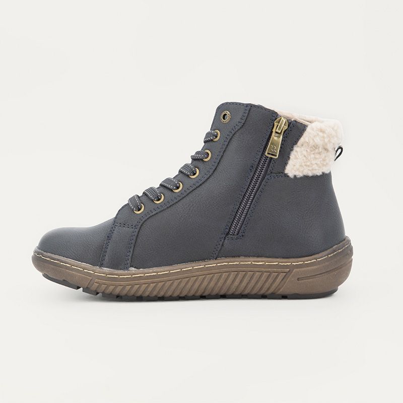 Basket montante fourree navy 84r002201100 t36/41 Femme ROMIKA