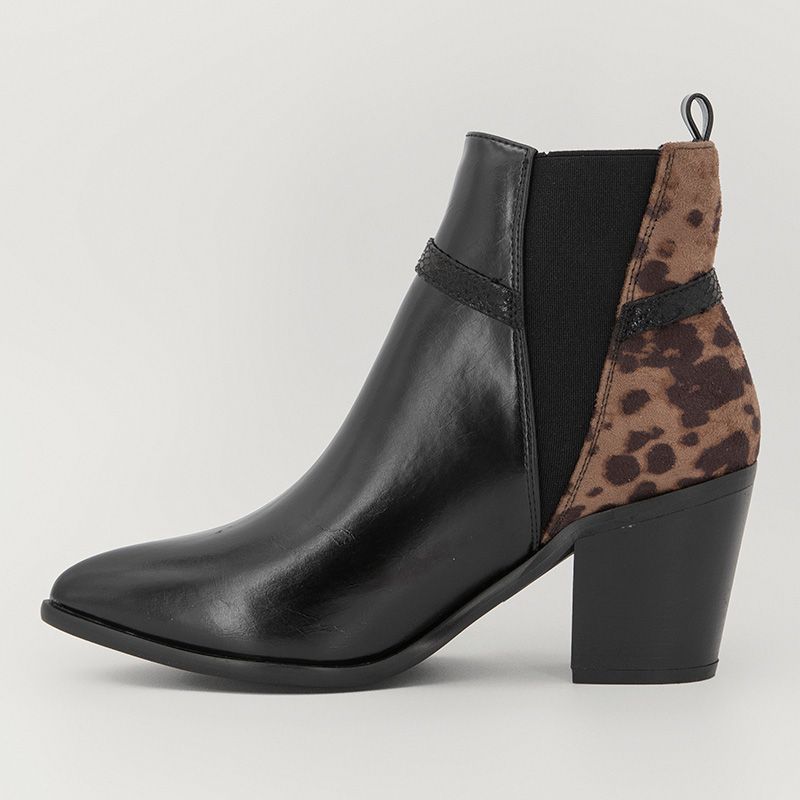 Bottine noir taupe leopard c02t216nrtal01j t36/41 Femme LES PETITES BOMBES