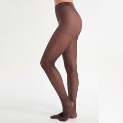 Collant infilable à pois effet satiné opaque leona Femme CHANTAL THOMASS