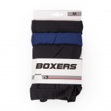Lot de 3 boxers noir et bleu homme AZERTEX marque pas cher prix dégriffés destockage