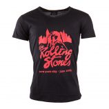 T-shirt manches courtes noir The Rolling Stones homme ARTISTS marque pas cher prix dégriffés destockage
