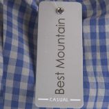 Chemise manches courtes à carreaux bleus et gris homme BEST MOUNTAIN marque pas cher prix dégriffés destockage
