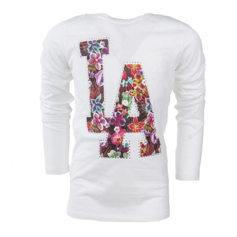 Tee shirt à inscription florale fille LITTLE MARCEL marque pas cher prix dégriffés destockage