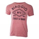 Tee-shirt manches courtes floqué homme BIAGGIO marque pas cher prix dégriffés destockage