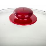Couvercle en verre détail rouge GUZZINI marque pas cher prix dégriffés destockage