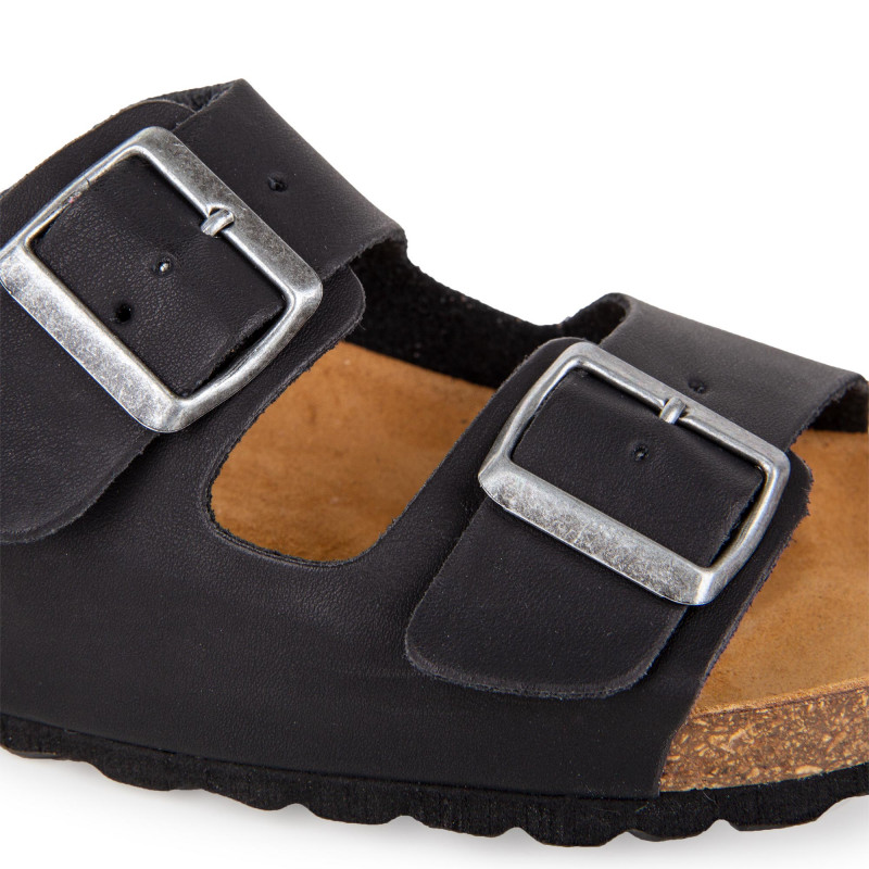 Mules cuir toile légère double bride homme WHY LAND marque pas cher prix dégriffés destockage Mules cuir toile légère double bride homme WHY LAND marque pas cher prix dégriffés destockage