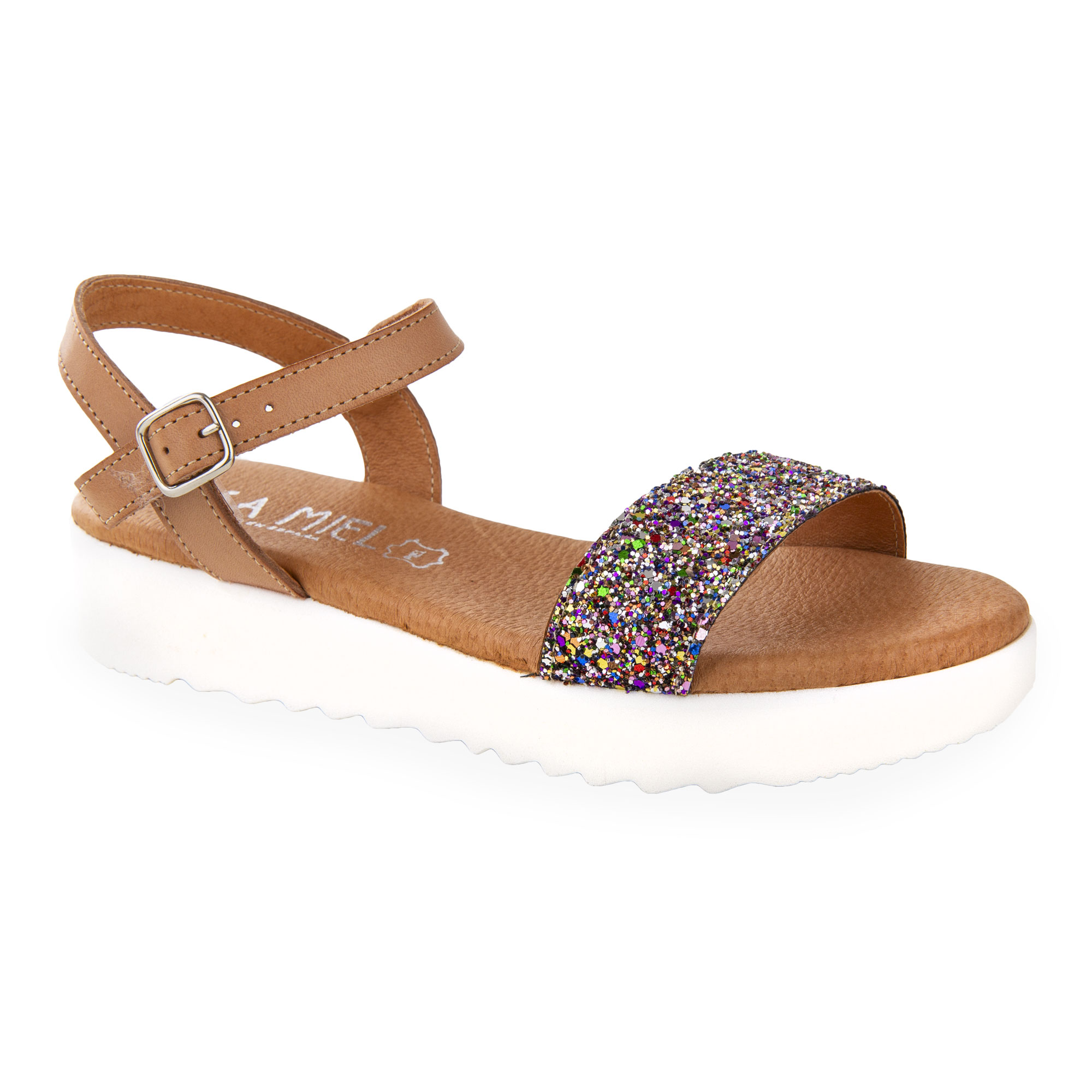 Sandales à plateforme à paillettes femme ISSA MIEL à prix dégriffé