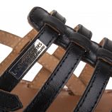 Sandales en cuir noir HERISSON femme LES TROPEZIENNES marque pas cher prix dégriffés destockage