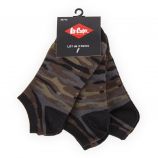 Lot de 3 paires de socquettes imprimées camouflage homme LEE COOPER marque pas cher prix dégriffés destockage