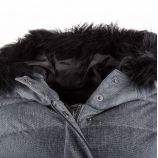 Doudoune gris anthracite capuche fourrée femme KARL MARC JOHN marque pas cher prix dégriffés destockage
