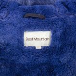 Parka bleu marine capuche fausse fourrure femme Best Mountain marque pas cher prix dégriffés destockage