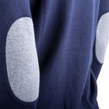Pull laine cachemire col V coudières Homme Real Cashmere marque pas cher prix dégriffés destockage
