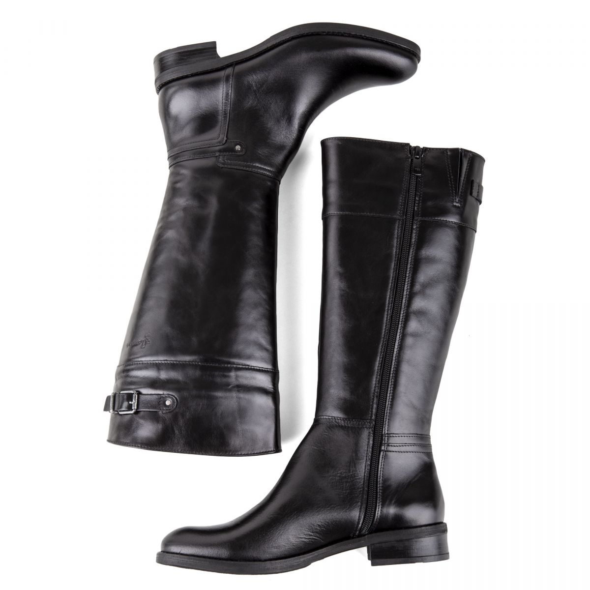 soldes bottes cuir femme
